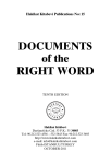 Documents of the right word