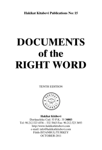 Documents of the right word