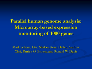 Parallel human genome analysis: Microarray