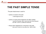 the past simple tense