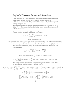 Taylor`s Theorem for smooth functions