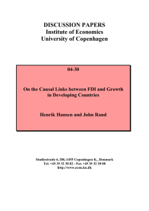 On the Causal Links between FDI and Growth in Developing