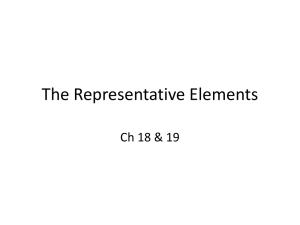 The Representative Elements