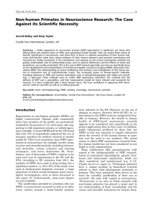 Non-human primates in neuroscience research: The case against its