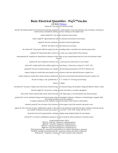 Basic Electrical Quantities - Pojęcia