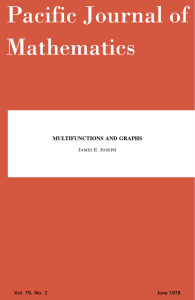 Multifunctions and graphs - Mathematical Sciences Publishers