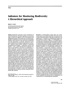 Indicators for Monitoring Biodiversity: A