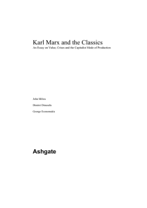 Karl Marx and the Classics