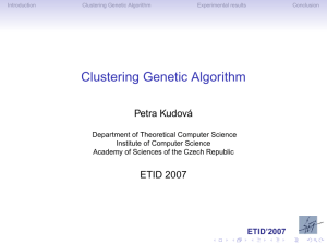 Clustering Genetic Algorithm
