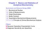 Chapter 1− Basics and Statistics of Analytical Biochemistry