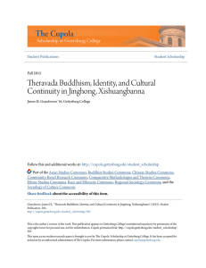 Theravada Buddhism, Identity, and Cultural Continuity in Jinghong
