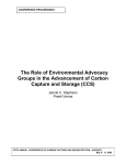 The Role of Environmental Advocacy Groups in the Advancement of