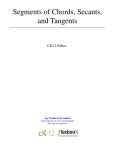 Segments of Chords, Secants, and Tangents