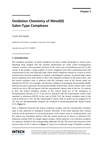 Oxidation Chemistry of Metal(II) Salen-Type Complexes