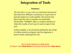 Integration of tools - BioBIKE Portal