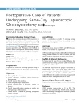 Postoperative Care of Patients Undergoing Same-Day