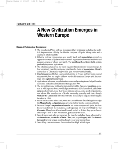 A New Civilization Emerges in Western Europe