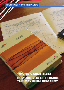 wrong cable size? how did you determine the maximum demand?
