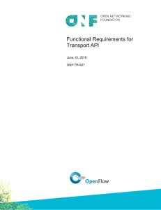 Functional Requirements for Transport API