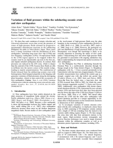 Variations of fluid pressure within the subducting oceanic crust and