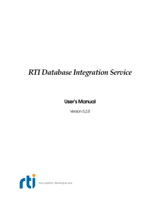 RTI Database Integration Service - RTI Community - Real