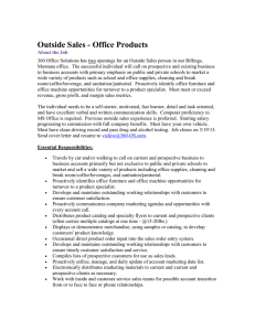 Outside Sales - Office Products