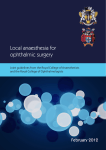 Local anaesthesia for ophthalmic surgery(guideline).