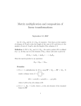 Matrix multiplication and composition of linear