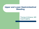 Upper and Lower Gastrointestinal Bleeding