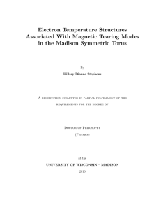 Electron Temperature Structures Associated With Magnetic Tearing