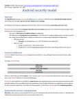 Android security model - Computer Science, Stony Brook University