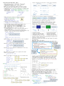 Scheme programs consist of expressions, which can be: • Primitive