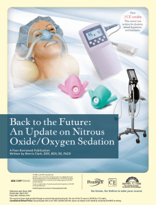 An Update on Nitrous Oxide/Oxygen Sedation