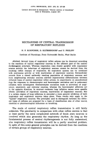 MECHANISMS OF CENTRAL TRANSMISSION OF RESPIRATORY