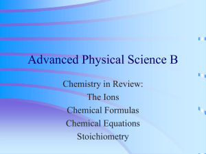 Chemical Equation