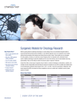 Syngeneic Mouse Models - Charles River Laboratories