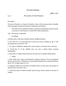 Lec. 1 Prevention of Oral Diseases