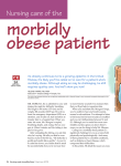 Nursing Care of the Morbidly Obese Patient