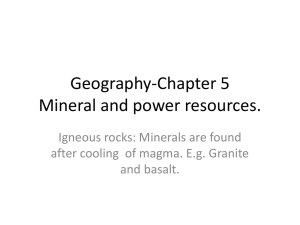 Geography-Chapter 5 Mineral and power resources.