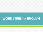WORD STRESS in ENGLISH