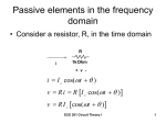 Passive elements in the frequency domain