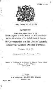 for Co-operation on the Uses of Atomic Energy for Mutual Defence