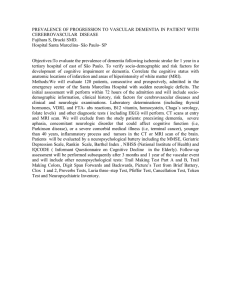 prevalence of progression to vascular dementia in