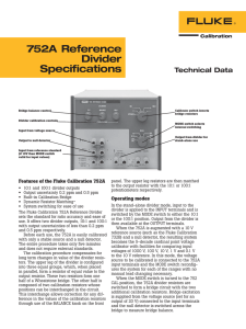 752A Reference Divider Specifications