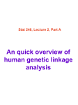 Overview of Human Linkage Analysis Terry Speed