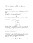 8. Group algebras and Hecke algebras