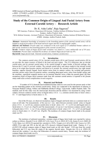 Study of the Common Origin of Lingual And Facial Artery from