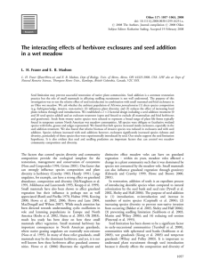 The interacting effects of herbivore exclosures and seed addition in