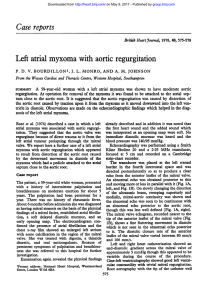 Left atrial myxoma with aortic regurgitation - Heart