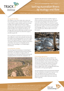 Sorting Australian Rivers by ecology and flow